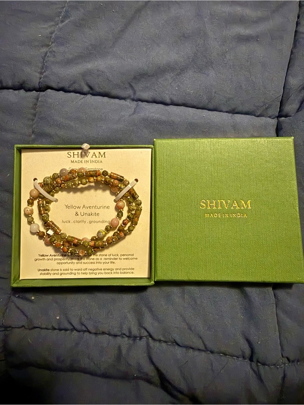 Shivam Yellow Aventurine & Unakite Beaded Bracelet - Multicolor
